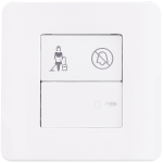 Schneider Electric 施耐德電氣 E8431BPDM WE Zencelo 平觸門鐘按手掣連「請勿打擾」及「請即清理」發光顯示圖像 (凝白)